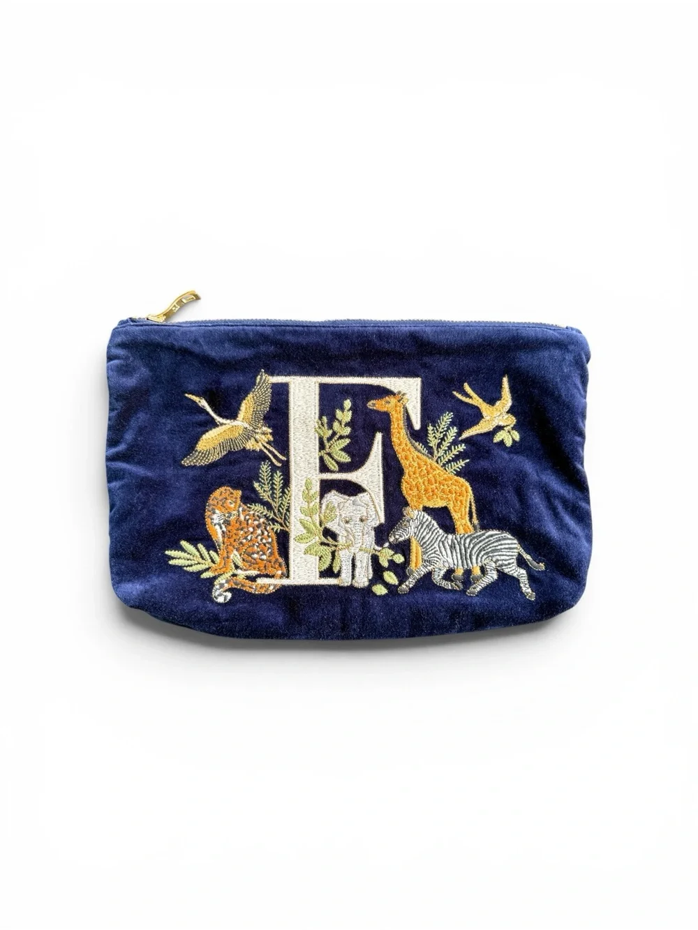 Elizabeth Scarlett Safari Alphabet “F” Everyday Velvet Pouch with Dustbag